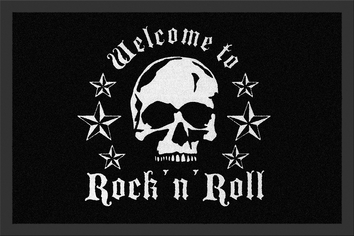 Fußmatte Skull Rock'n'Roll - ROCKBITES