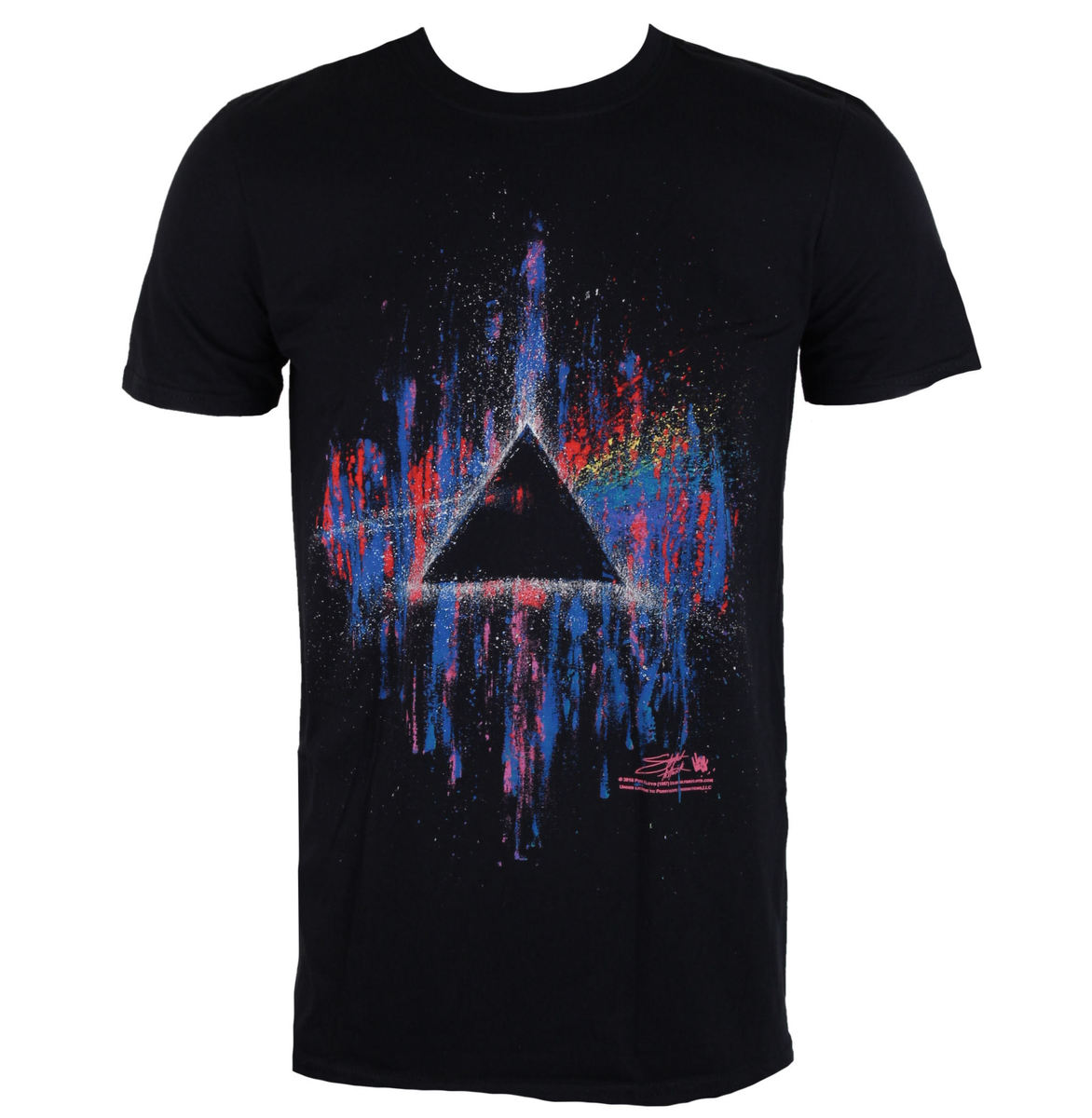 Herren T-Shirt Metal Pink Floyd - DSOTM Pink Splatter - ROCK OFF S